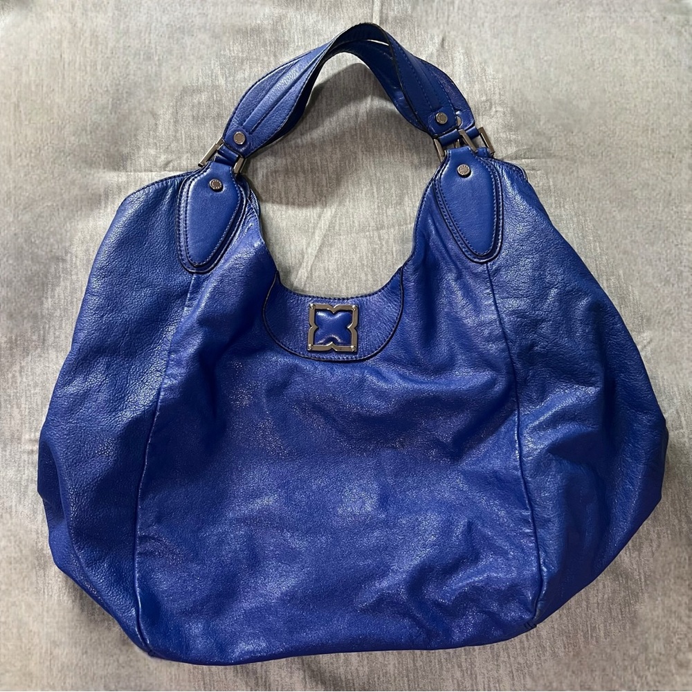 BCBG MaxAzria large Royal Blue leather Bag - Large BoHo handbag
